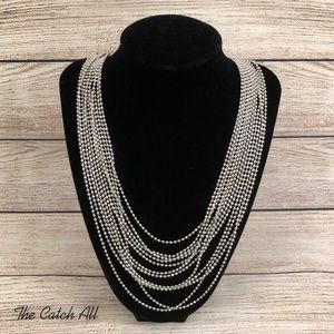 NY & Co. Multi-Strand Silver Necklace